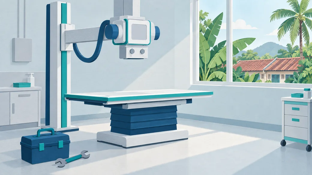 Ilustrasi AI penyelenggaraan X-ray, bukan peralatan sebenar klinik